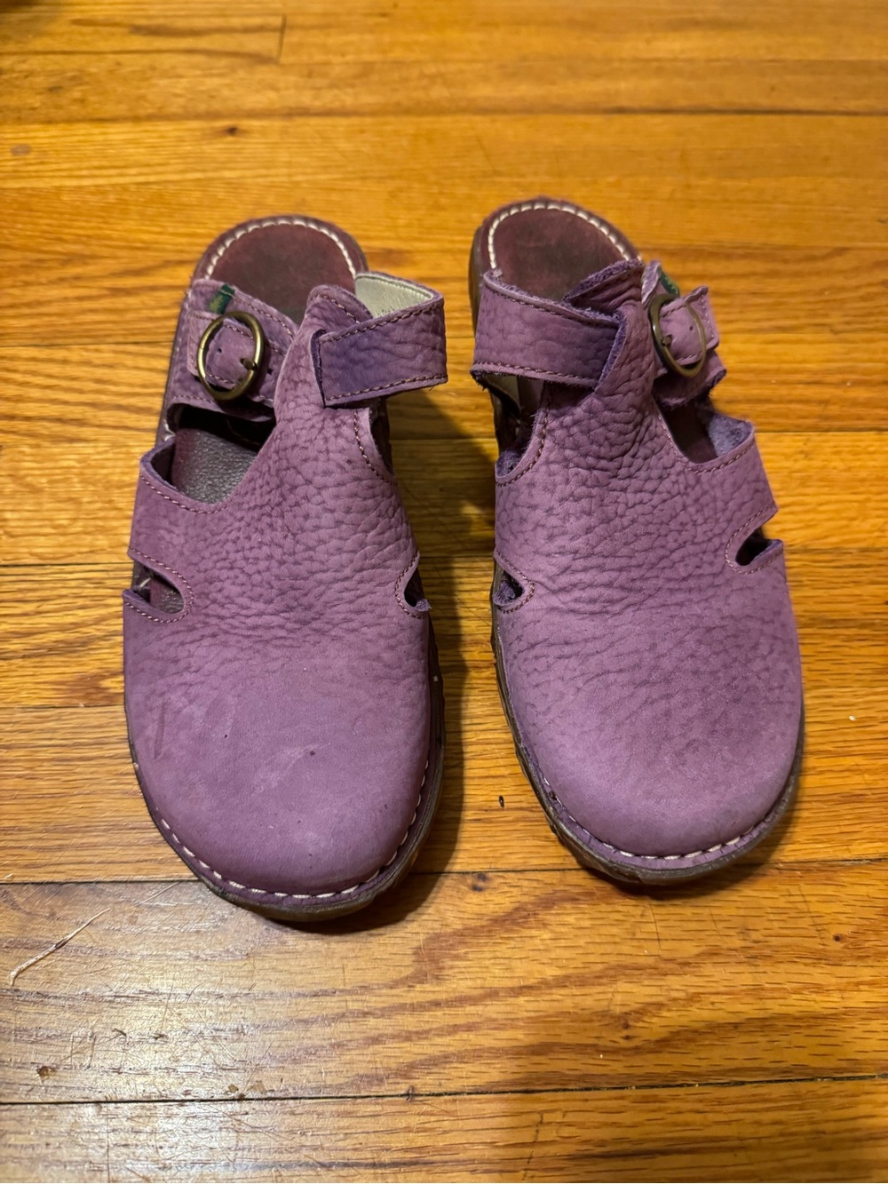 El Naturalista Yggdrasil leather clogs with buckle straps
